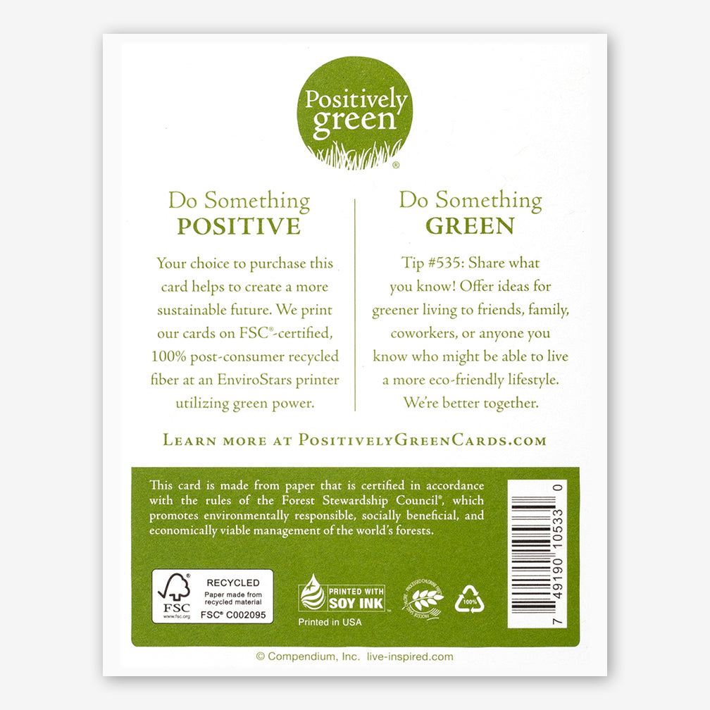 Positively Green Friendship Card: “Once upon a time… there were two good friends…” —Arnold Lobel
