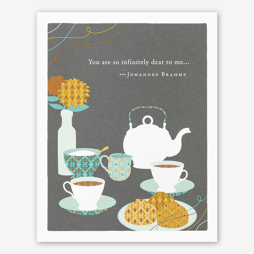 Positively Green Friendship Card: “You are so infinitely dear to me…” —Johannes Brahms