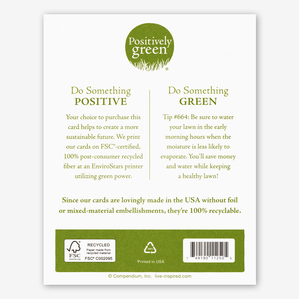 Positively Green Friendship Card: “To be beautiful means to be yourself.” —Thich Nhat Hanh