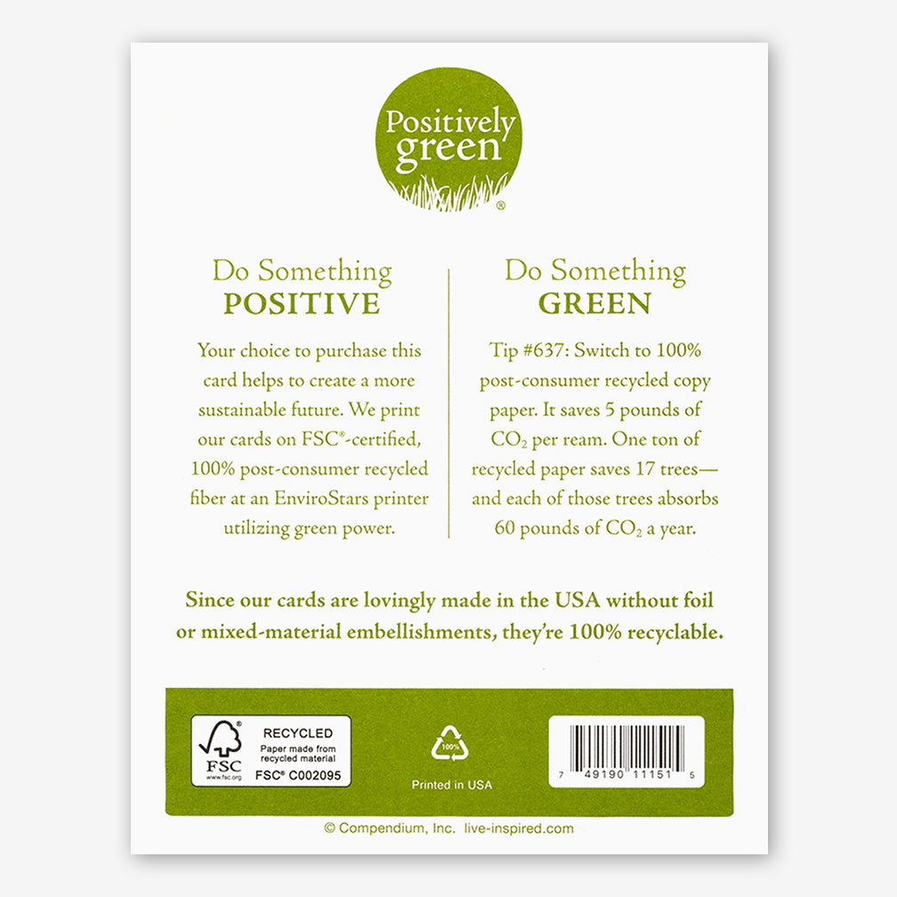 Positively Green Love Card: “...we’re branches of the same tree.” —W. B. Yeats