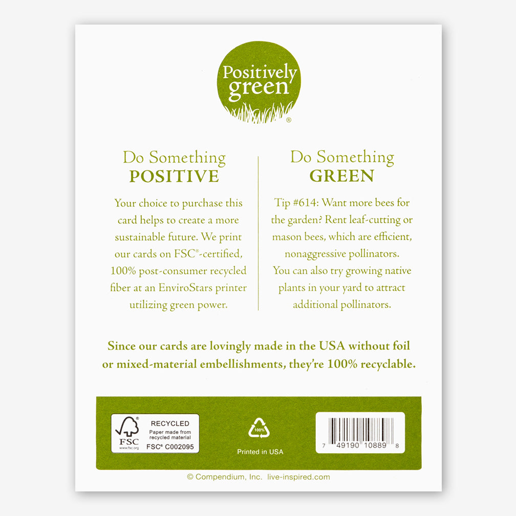 Positively Green Thank You Card: “…there’s something good in every day.” —Alice Morse Earle