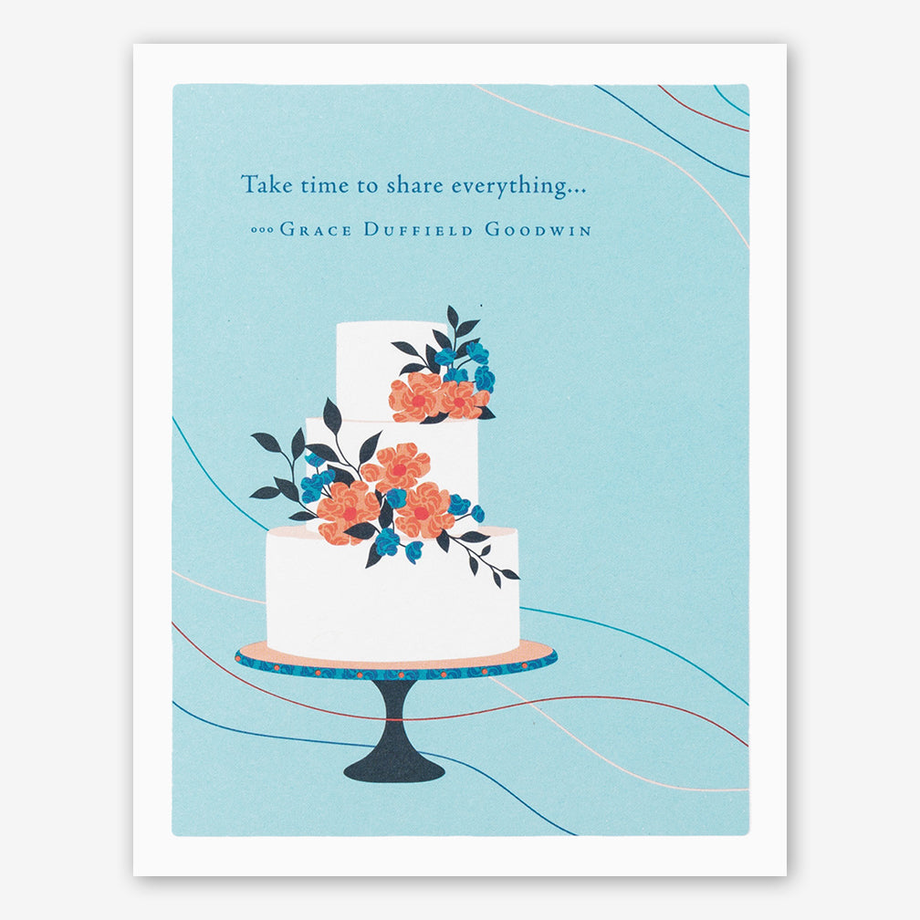 Positively Green Wedding Card: “Take time to share everything...” —Grace Duffield Goodwin
