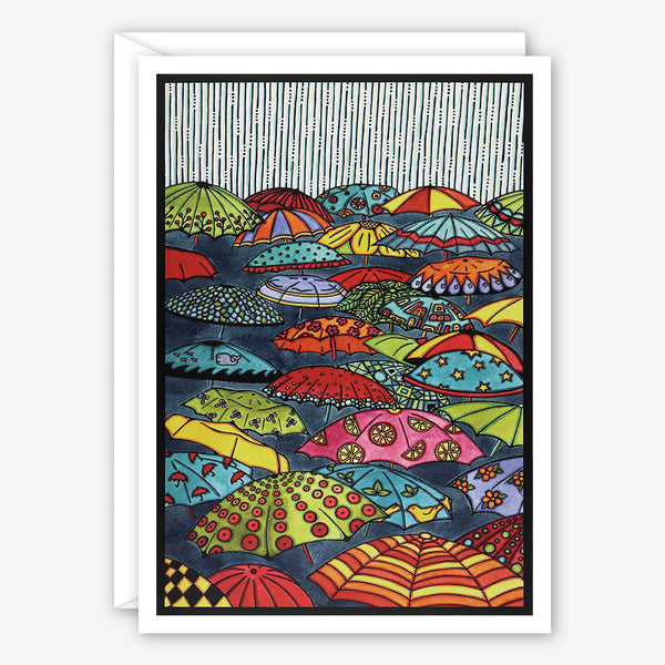 Sarah Angst Art Cards: Umbrellas in the Rain