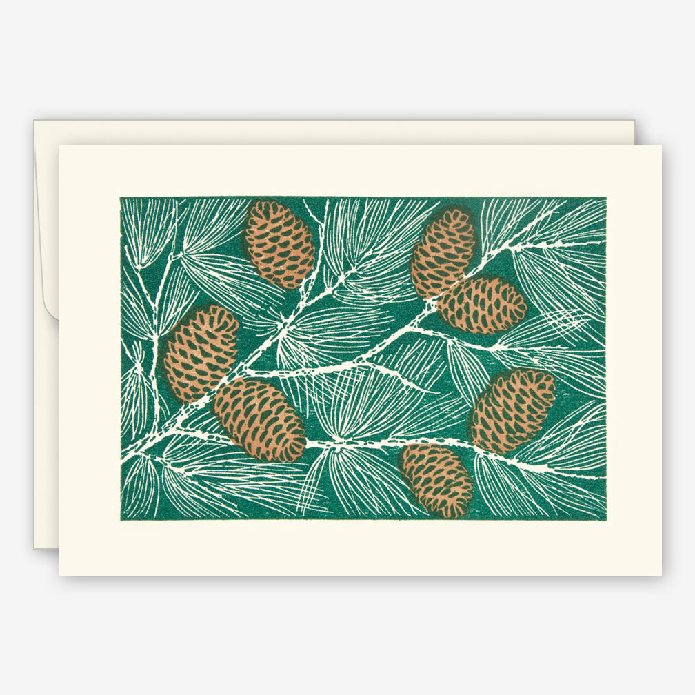 Saturn Press Holiday Box of Cards: Pinecones