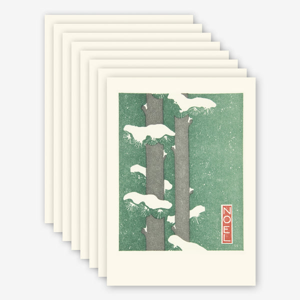 Saturn Press Holiday Box of Cards: Modern Pine