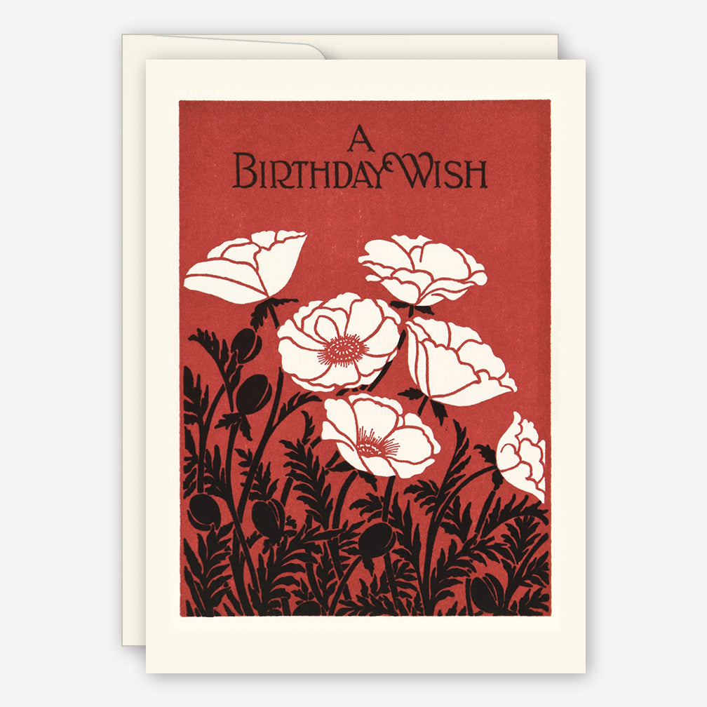 Saturn Press Birthday Card: Papaver