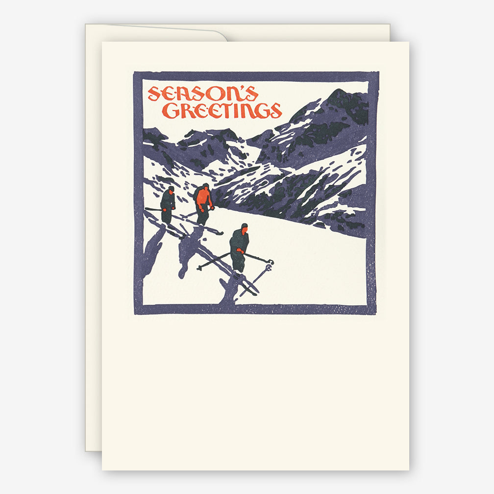 Saturn Press Holiday Cards: Morning Ski