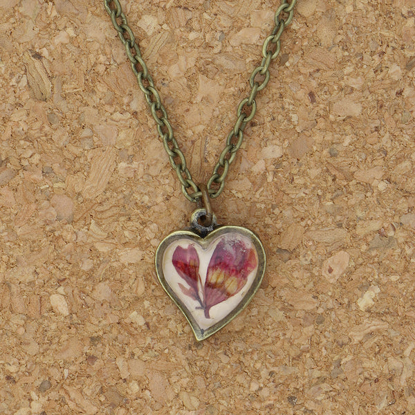 Shari Dixon Necklace: Heart, Coral Bell