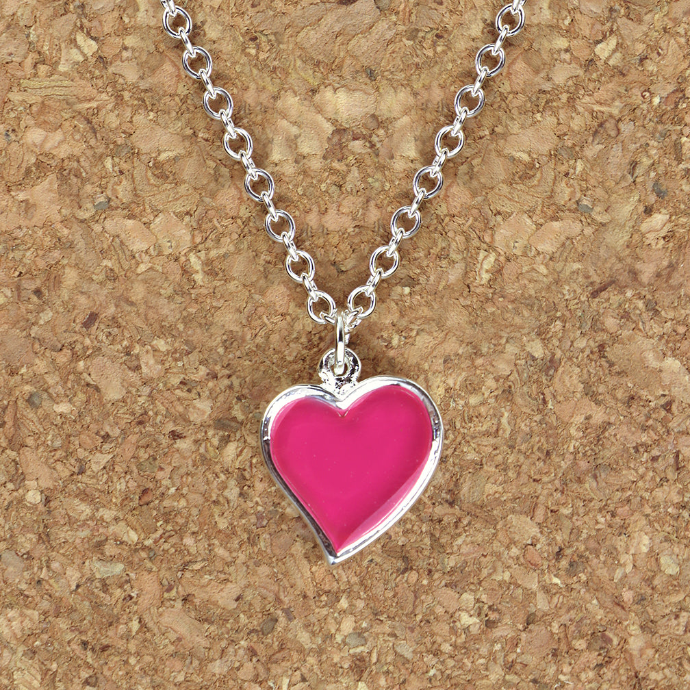 Shari Dixon Necklace: Heart, Magenta