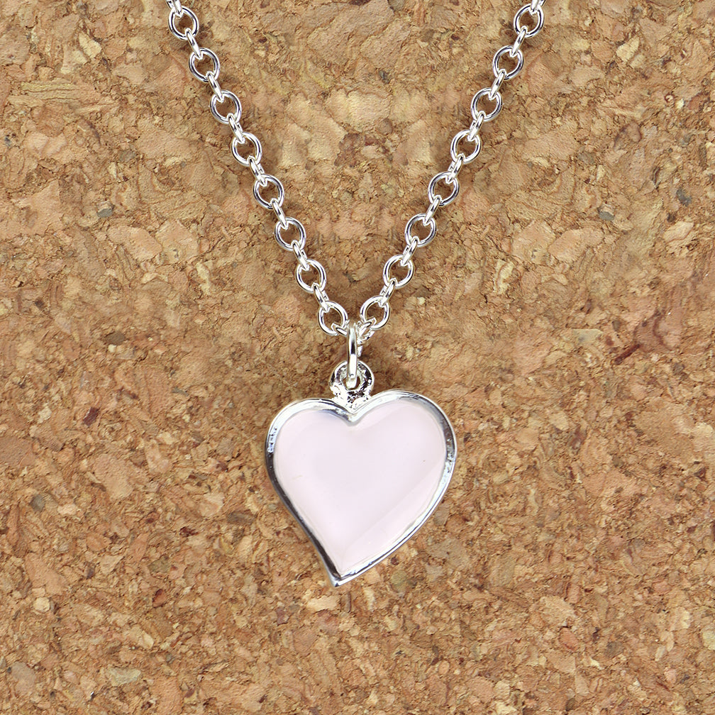 Shari Dixon Necklace: Heart, Pale Pink