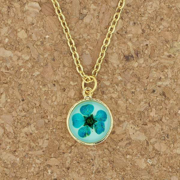 Shari Dixon Necklace: Turquoise Bridal Wreath on Aqua, Small Round