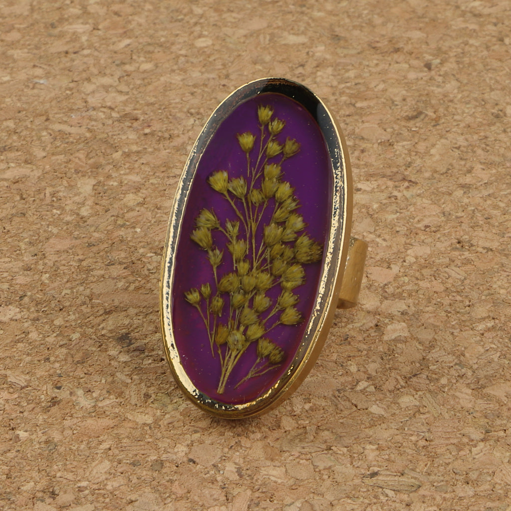 Shari Dixon Ring: Hollyhock Harvest, Oval