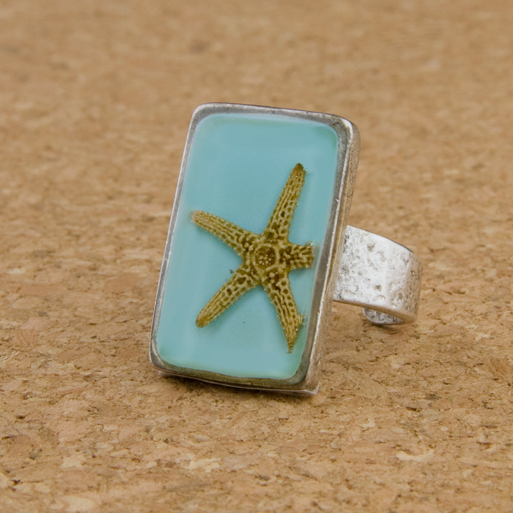 Shari Dixon Ring: Starfish, Rectangle