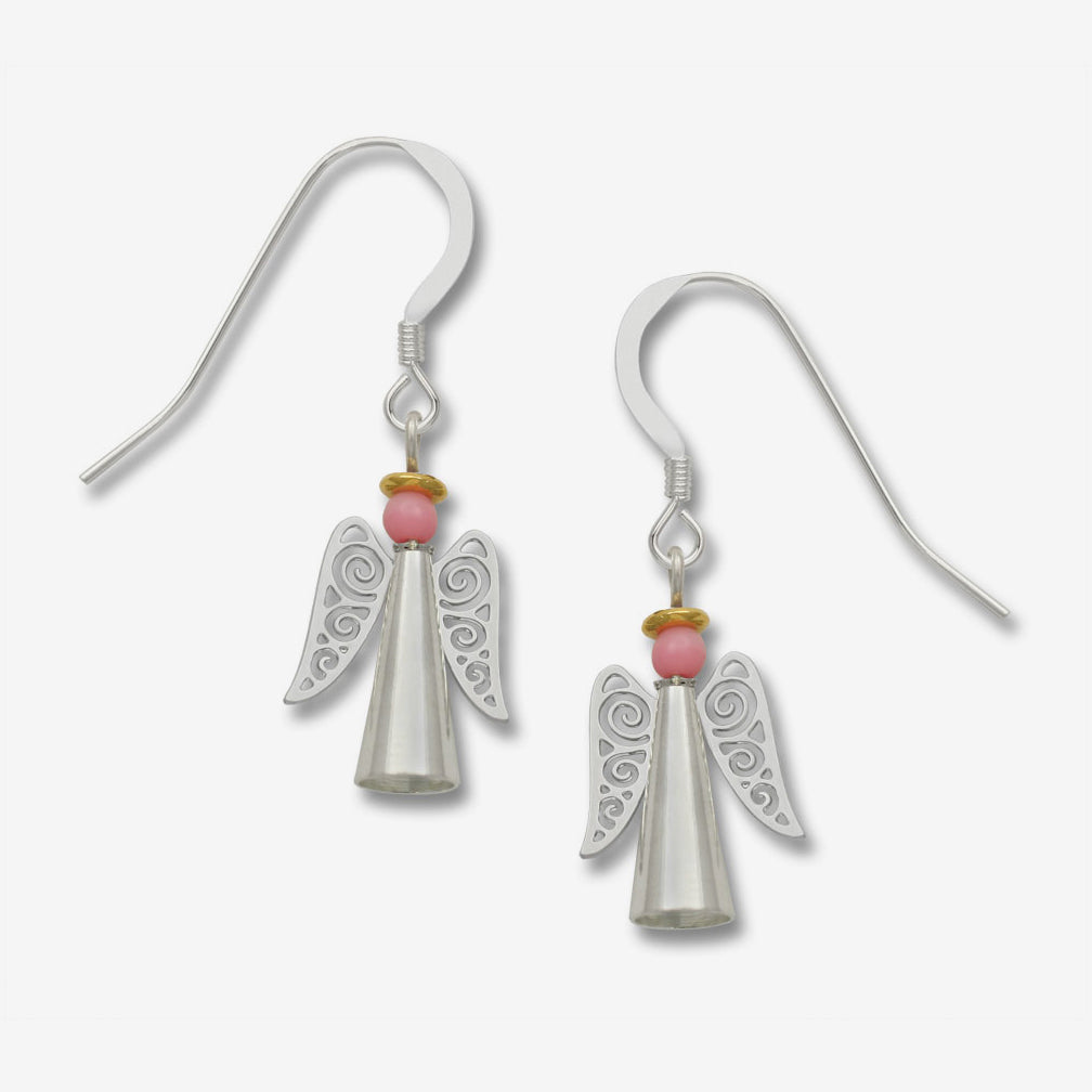 Sienna Sky Earrings: Angel with Glass Bead