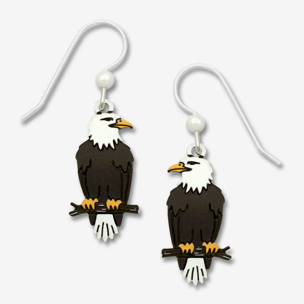 Sienna Sky Earrings: Bald Eagle on a Branch