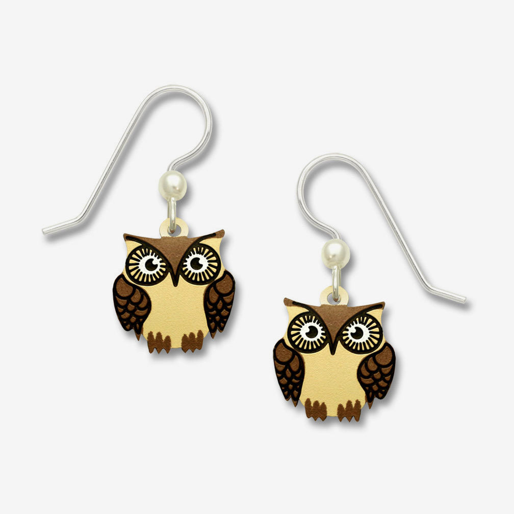 Sienna Sky Earrings: Bright-Eyed Owl