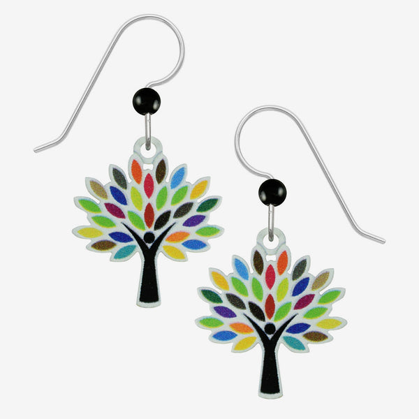 Sienna Sky Earrings: Colorful Tree of Life