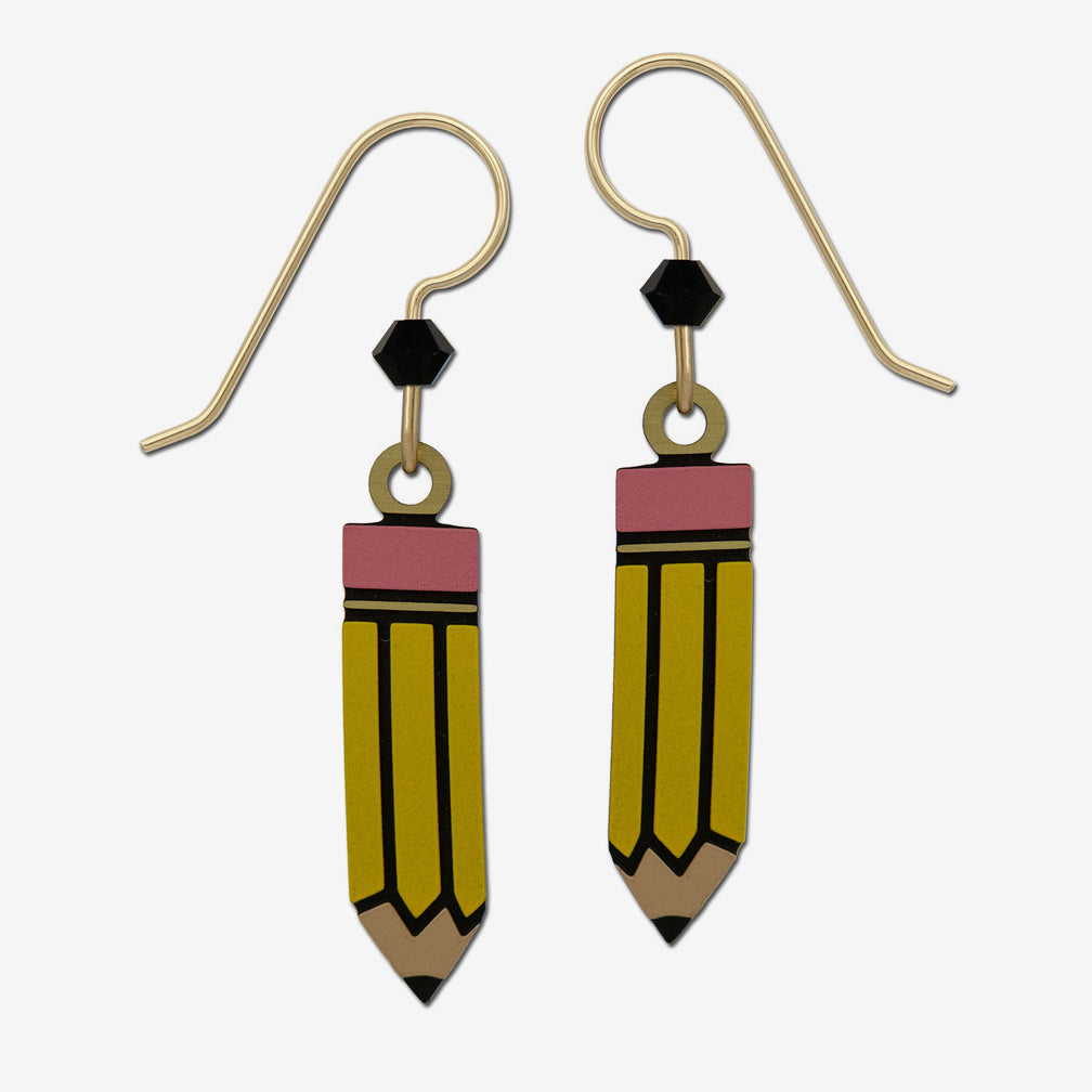 Sienna Sky Earrings: Yellow Pencils