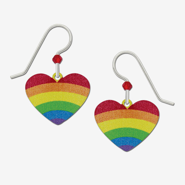 Sienna Sky Earrings: Rainbow Heart