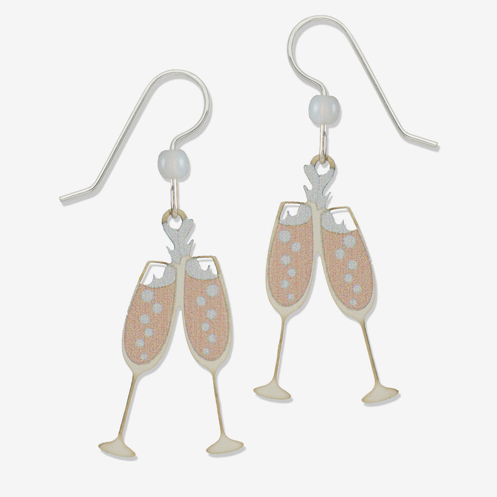 Sienna Sky Earrings: Champagne Toast