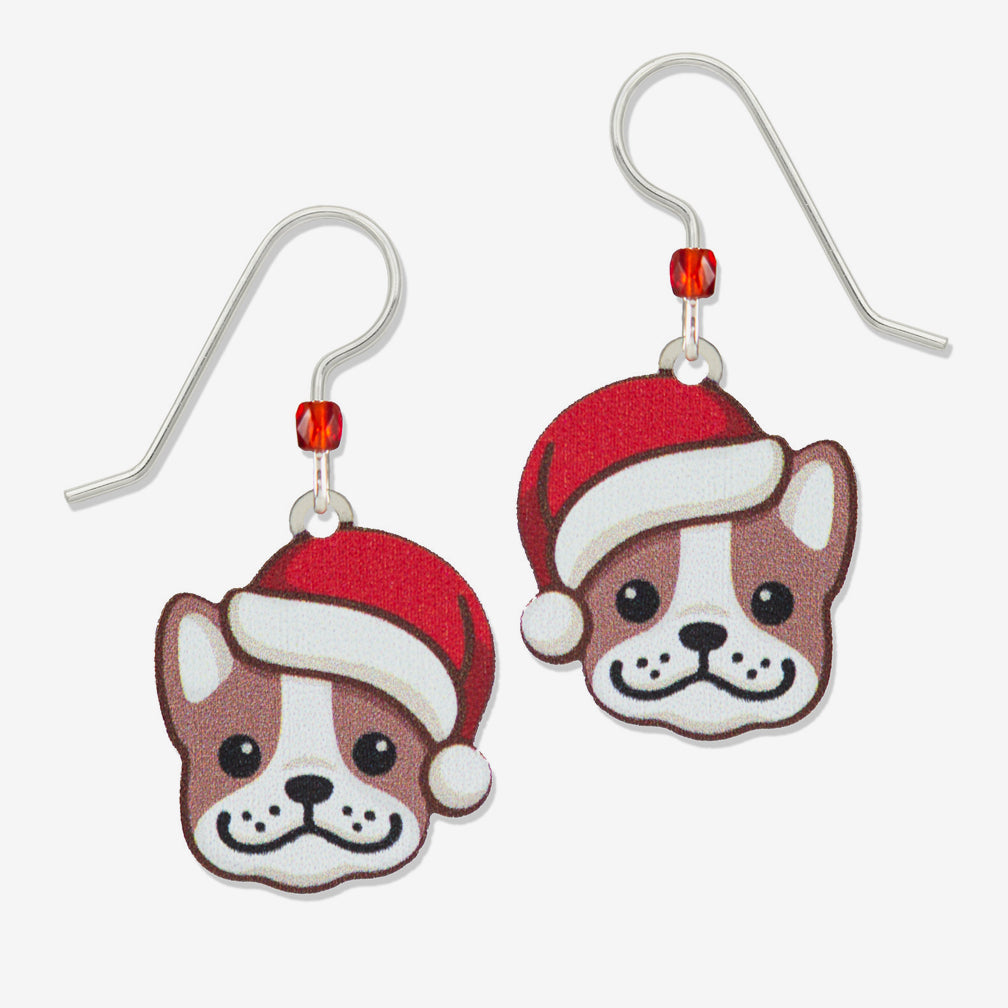 Sienna Sky Earrings: Santa Frenchie