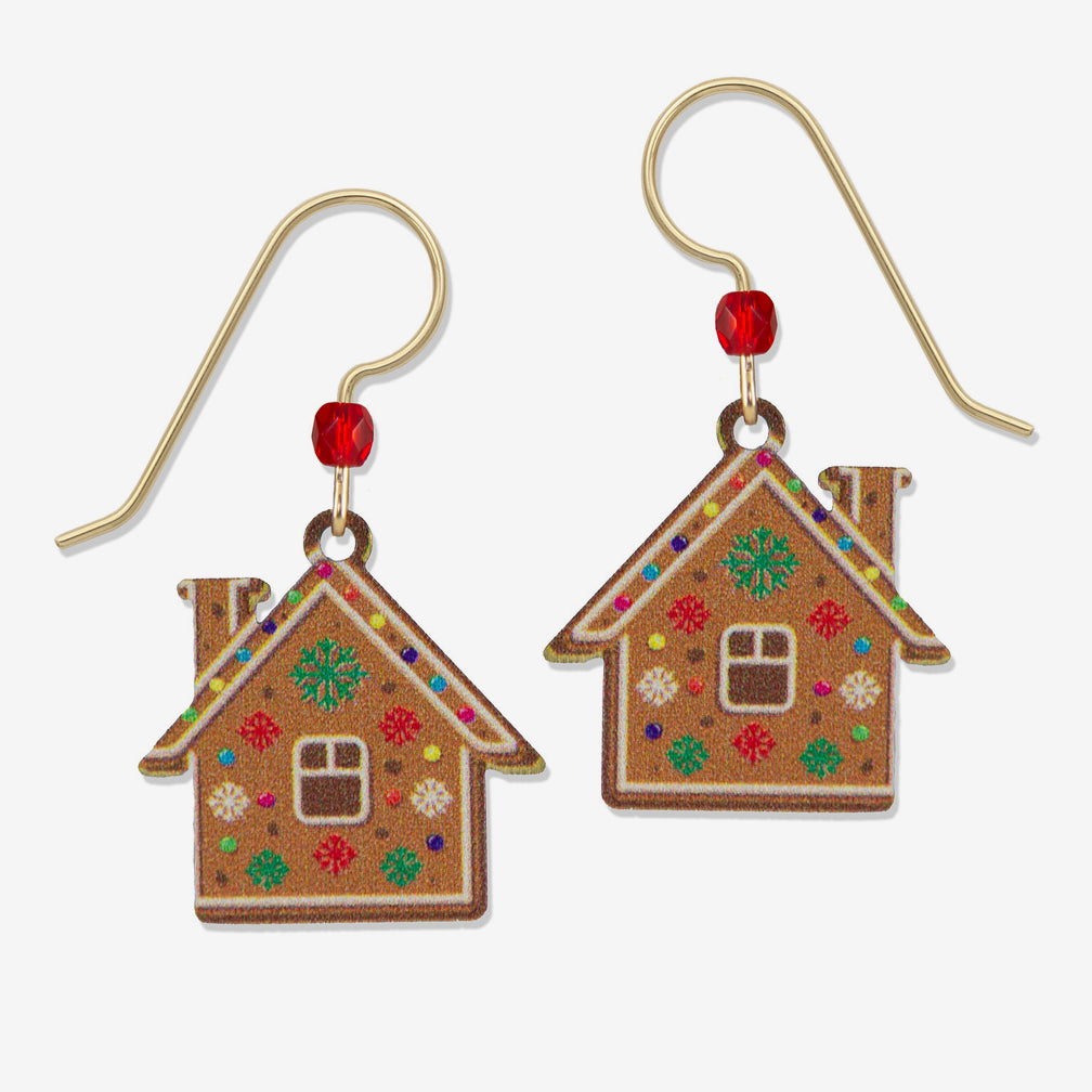 Sienna Sky Earrings: Gingerbread House