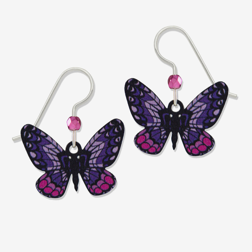 Sienna Sky Earrings: Purple and Pink Butterfly