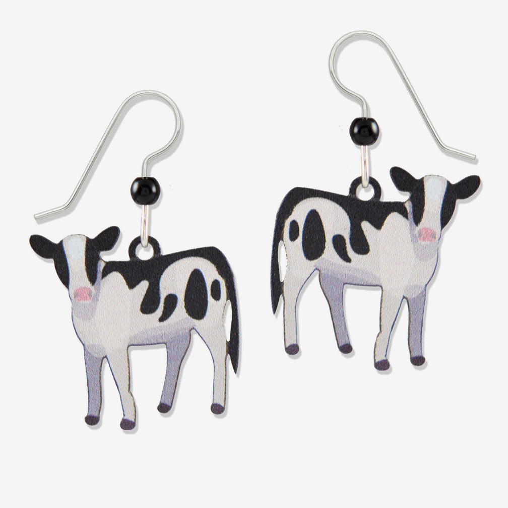 Sienna Sky Earrings: Dairy Calf