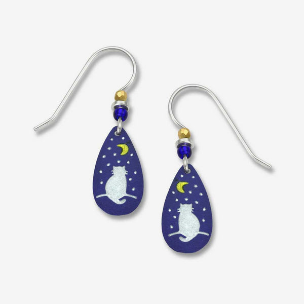 Sienna Sky Earrings: Luna Watching the Moon