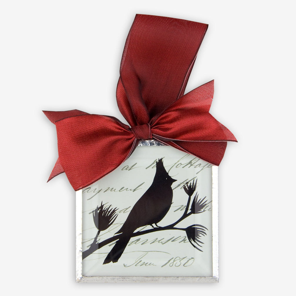 Silhouettes and More: Beveled Glass Ornaments: Cardinal