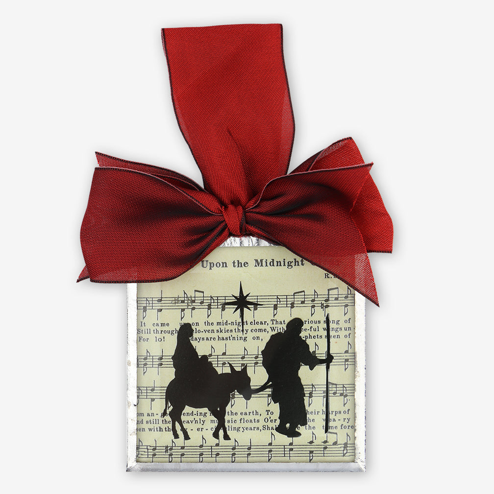 Silhouettes and More: Beveled Glass Ornaments: Mary & Joseph