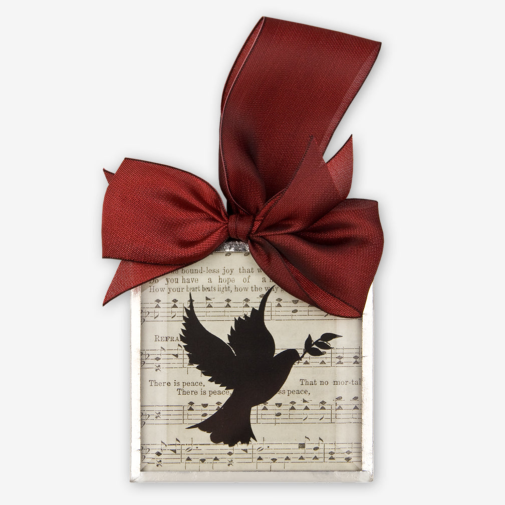 Silhouettes and More: Beveled Glass Ornaments: Peace Dove