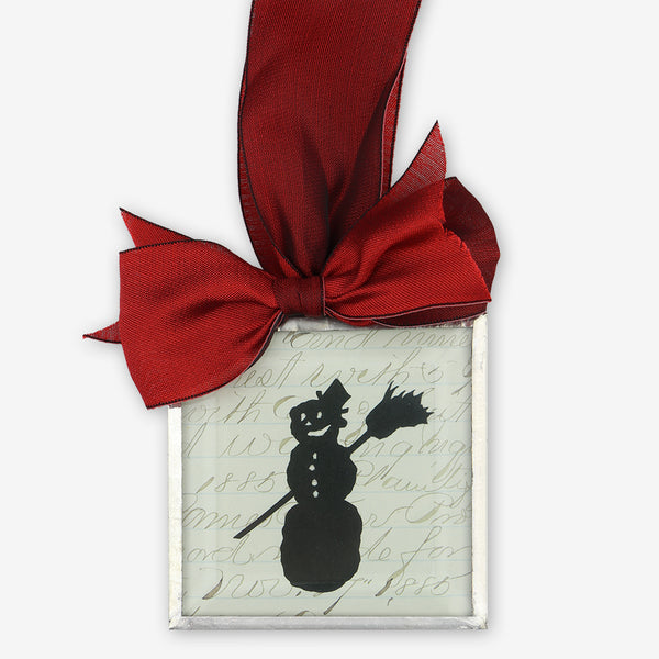 Silhouettes and More: Beveled Glass Ornaments: Snowman 1