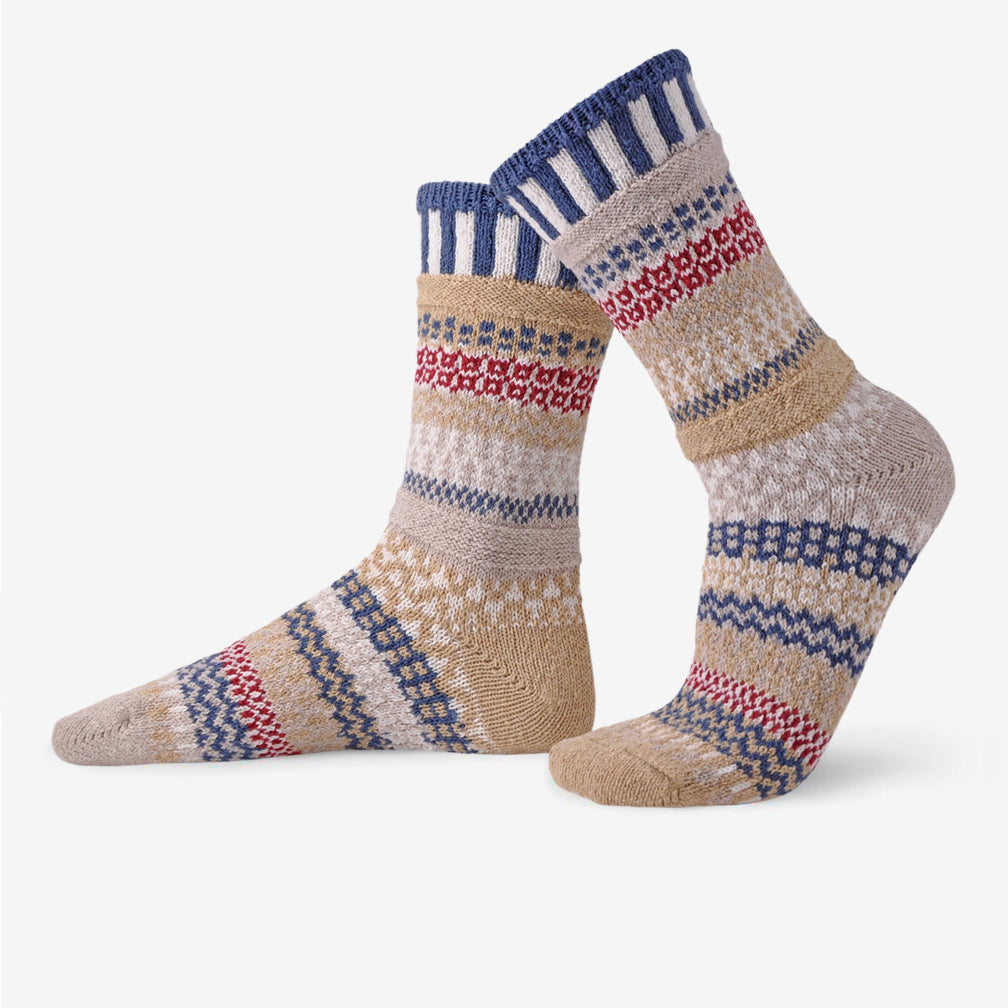 Solmate Socks: Adult Crew Socks: Bateau Mouche