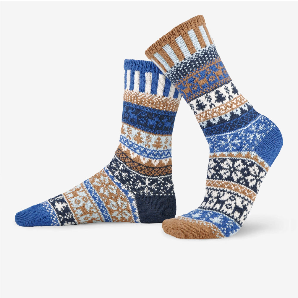 Solmate Socks: Adult Crew Socks: Chestnut
