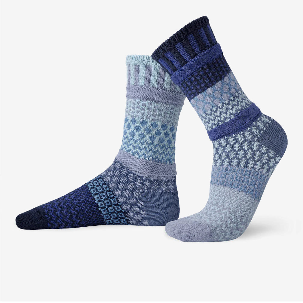 Solmate Socks: Adult Crew Socks: Horizon