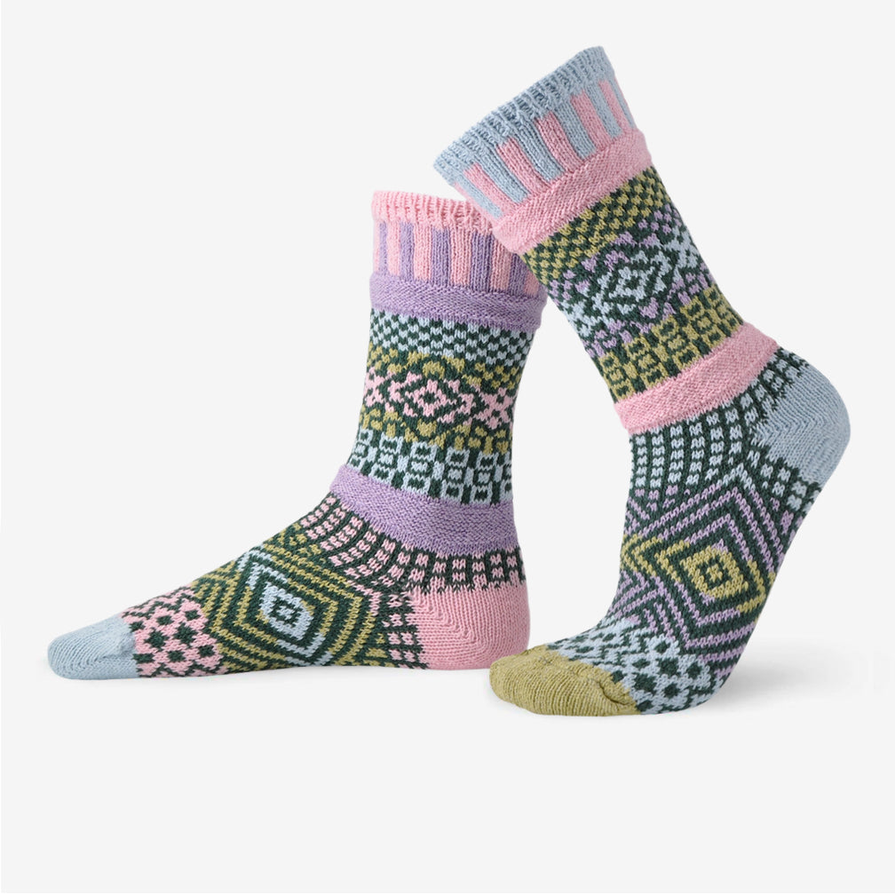 Solmate Socks: Adult Crew Socks: Lilac