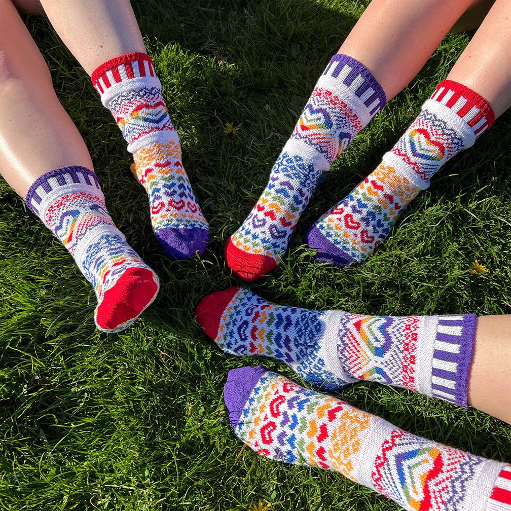Solmate Socks: Adult Crew Socks: Love