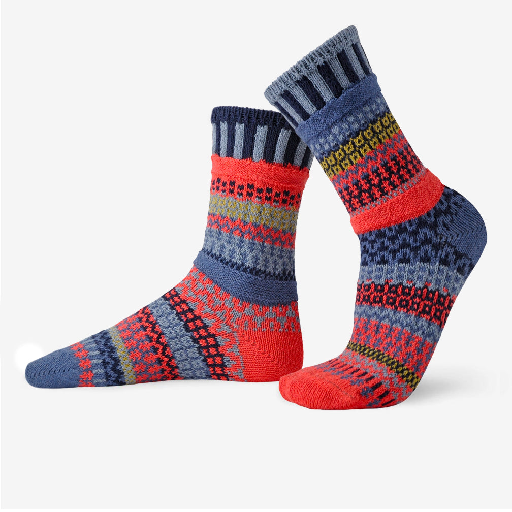 Solmate Socks: Adult Crew Socks: Masala