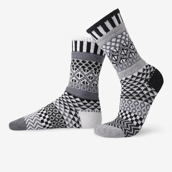 Solmate Socks: Adult Crew Socks: Midnight