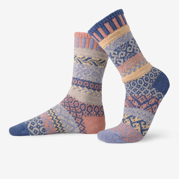 Solmate Socks: Adult Crew Socks: Mirage