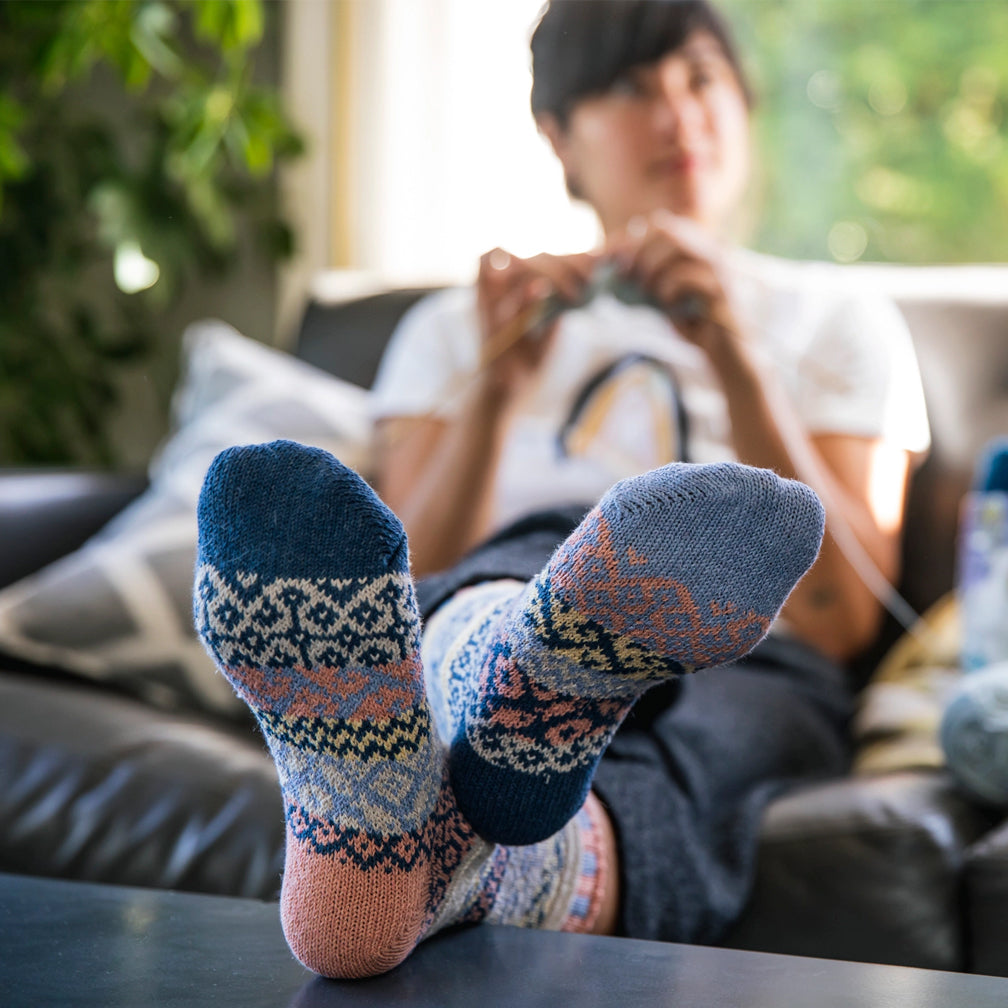 Solmate Socks: Adult Crew Socks: Mirage