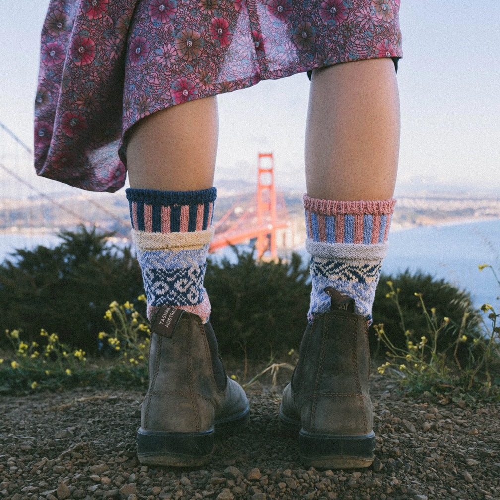 Solmate Socks: Adult Crew Socks: Mirage