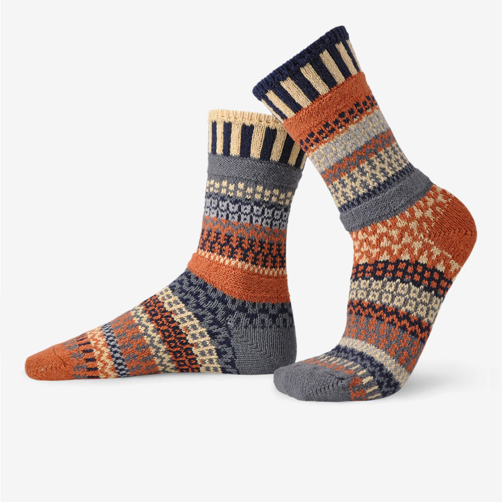 Solmate Socks: Adult Crew Socks: Nutmeg