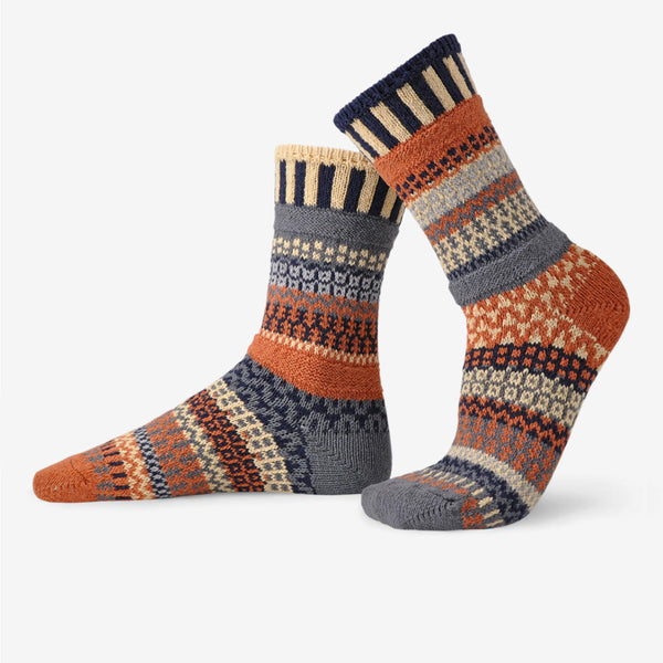 Solmate Socks: Adult Crew Socks: Nutmeg