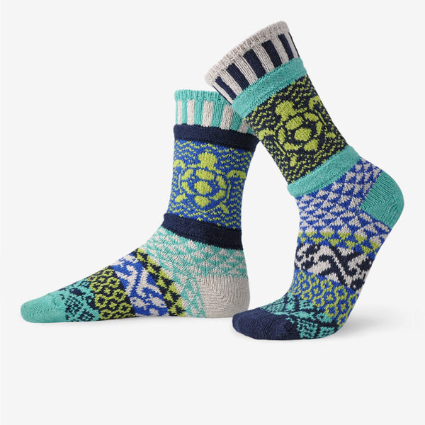 Solmate Socks: Adult Crew Socks: Ocean