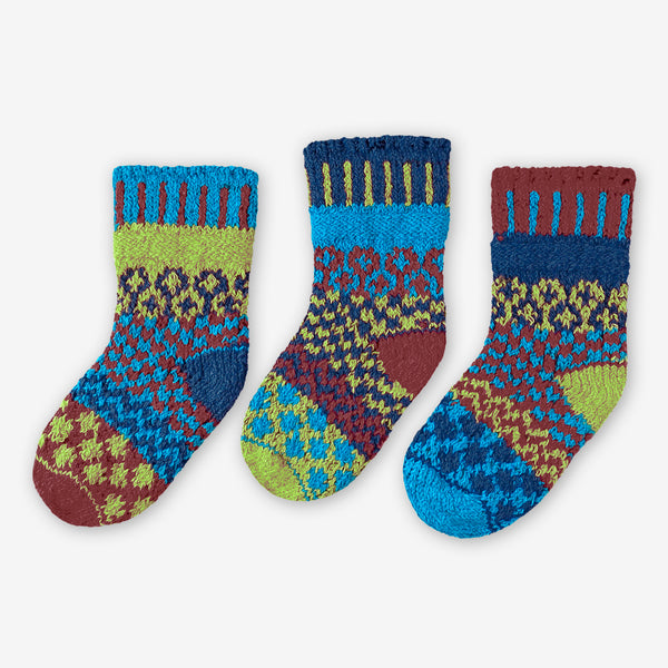 Solmate Socks: Baby Socks 3-Pack: June Bug