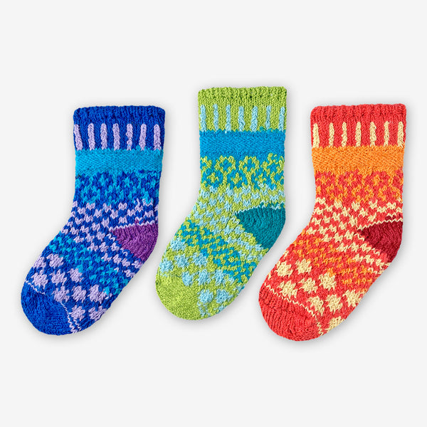 Solmate Socks: Baby Socks 3-Pack: Prism