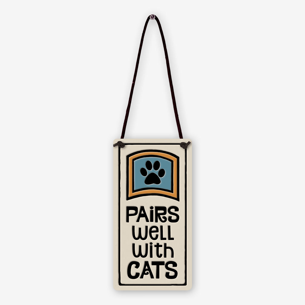 Spooner Creek: Wine Tag Tiles: Pairs With Cats