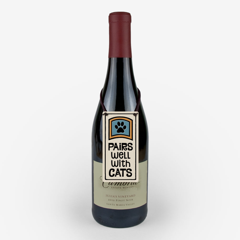 Spooner Creek: Wine Tag Tiles: Pairs With Cats